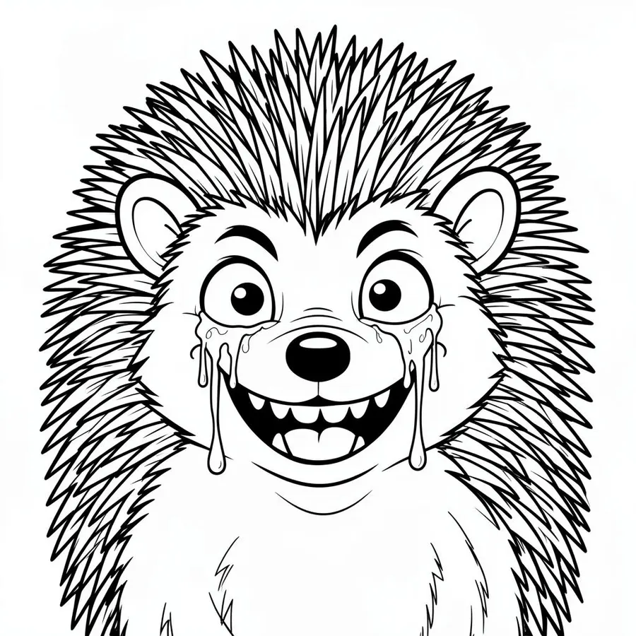 Sonic Exe creepy portrait printable coloring page