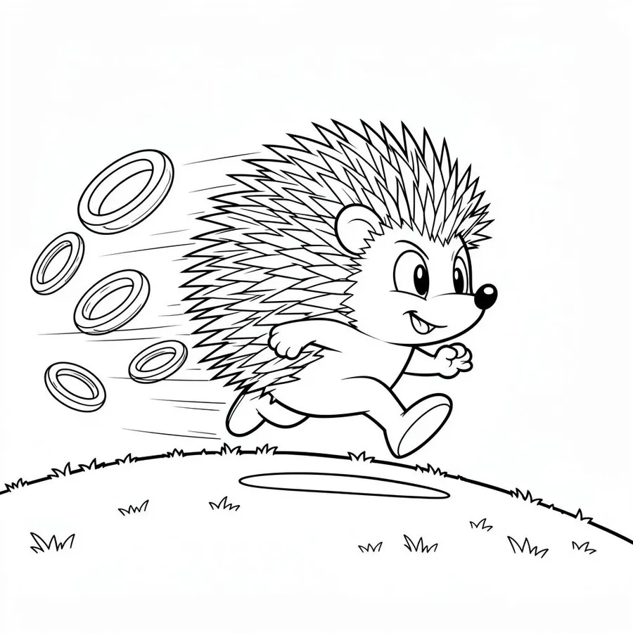 Sonic.exe glitch screen coloring page — printable line art