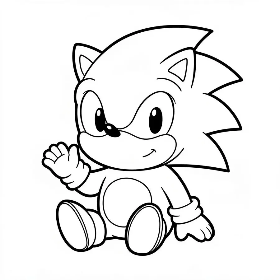 Sonic.exe magic portal coloring page — printable line art